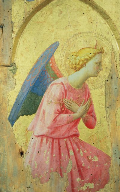 Adoração de um Anjo, c.1430-40 (tempera no painel) de Fra Angelico